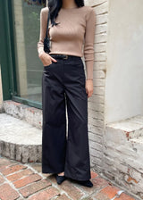 Reble Round Ribbed Long Sleeve Knit