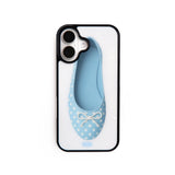[Glass] blue dot shoes case 