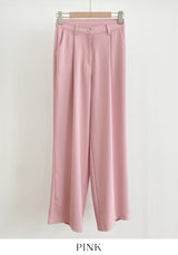 Light Cool Pintuck Wide Slacks