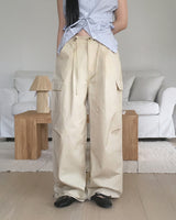 Mudeen Two-Way Wide Cotton Cargo Pants