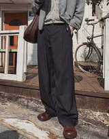 Tough Stripe Wide Slacks