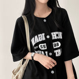 Ganm Boxy fit 半袖ボタンカーディガン
