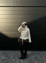 [안감누빔] Caramel double short coat