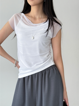 double shirring top