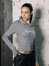 SLIM カラーL/S (ブルー)