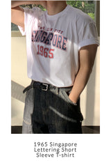 1965 Singapore lettering short sleeve t-shirt