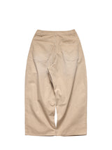6CRAYON Khaki Classic Herringbone Washed Wide-Leg Trousers