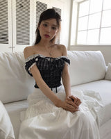 [ daily🪽 ] Anneli Eyelet Ruffled Blouse