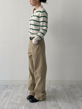 Open Stripe Crop Knit