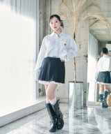 UNISEX 2WAYハートシャツ ホワイト