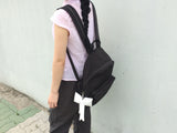 vintage two-tone backpack