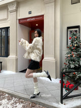 アイボリーフォックスハイスリーブカラージャケット