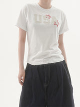 スターレタリングパッチ半袖Tシャツ -3C