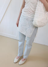 Jeanne Lace Flower Shoulder Bag_White