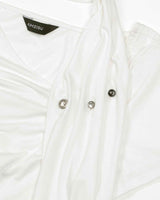 カウルネックスカーフTシャツ _ ホワイト