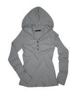 [ee] rib Button Hoodie