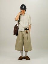 SE Cation Deep Pin-tuck Bermuda Pants
