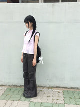 vintage two-tone backpack