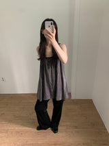 Humming Patchwork sleeveless (2color)