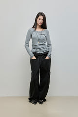 Fold Cargo Pants_Black
