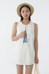 LEAN & LONG VEST_IVORY