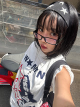 Funky Star Oversized Fit Boxy Short Sleeve T-shirt
