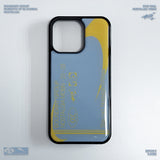 Dusty, Nostalgic Vibes Phone Case (PowderBlue/Goldenrod)