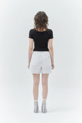 KIRSH PLAIN DOUBLE LAYERED T-SHIRT - BLACK 