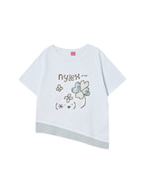 CLOVER OFF SHOULDER TEE (WHITE)