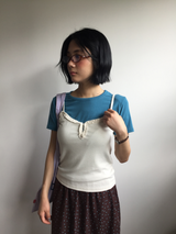 Otti frill button sleeveless top (3color)