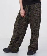 LEOPARD PRINT THUNDER LOGO PANTS