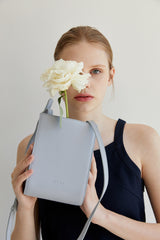 FOLDED BAG GREYISH BLUE