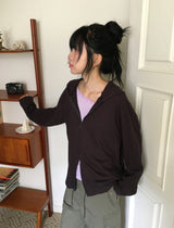 [unisex] ネヴェア ベーシック スラブ 2WAY フード ジップアップ