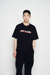 25SS 3D CARTOON LOGO SHORT SLEEVE T-SHIRT BLACK