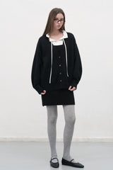 balloon sleeve loose fit cardigan