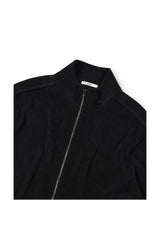 (BASE) MONO KNIT ZIP UP (BLACK)