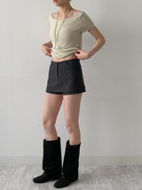 Jelly boat neck short sleeve t-shirt