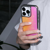 starry night silver epoxy case. pink orange