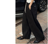Loosen Path Hem Snap Training Curved Balloon Fit Long Pants (5 colors)