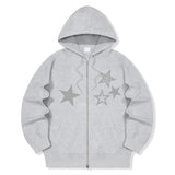 Dot Star 2way Zip-Up Hoodie - 2COLOR