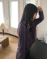 Mess ベーシック ラウンドネック長袖カーディガン
