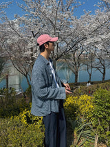 [ASCLO MADE] Tencel Indigo Washed Check Shirt