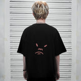 フェイクナッツ ステインファイティング ブラック ボクシー オーバーサイズ Tシャツ