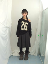 Numbering loose sweatshirt