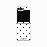 black love dot Z Flip series Standard Glass Phonecase