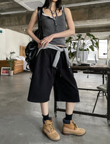 Yojeu Button Ribbed Layer Sleeveless
