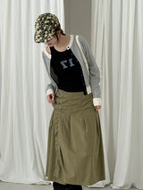fancy buckle wrap skirt 
