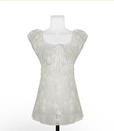 cottage bloom & veil lace top / bl