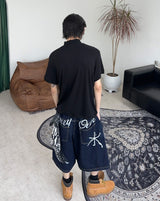 Med Low Cut Half Zip-Up Short Sleeve T-shirt