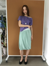 Draped balloon skirt (3color)